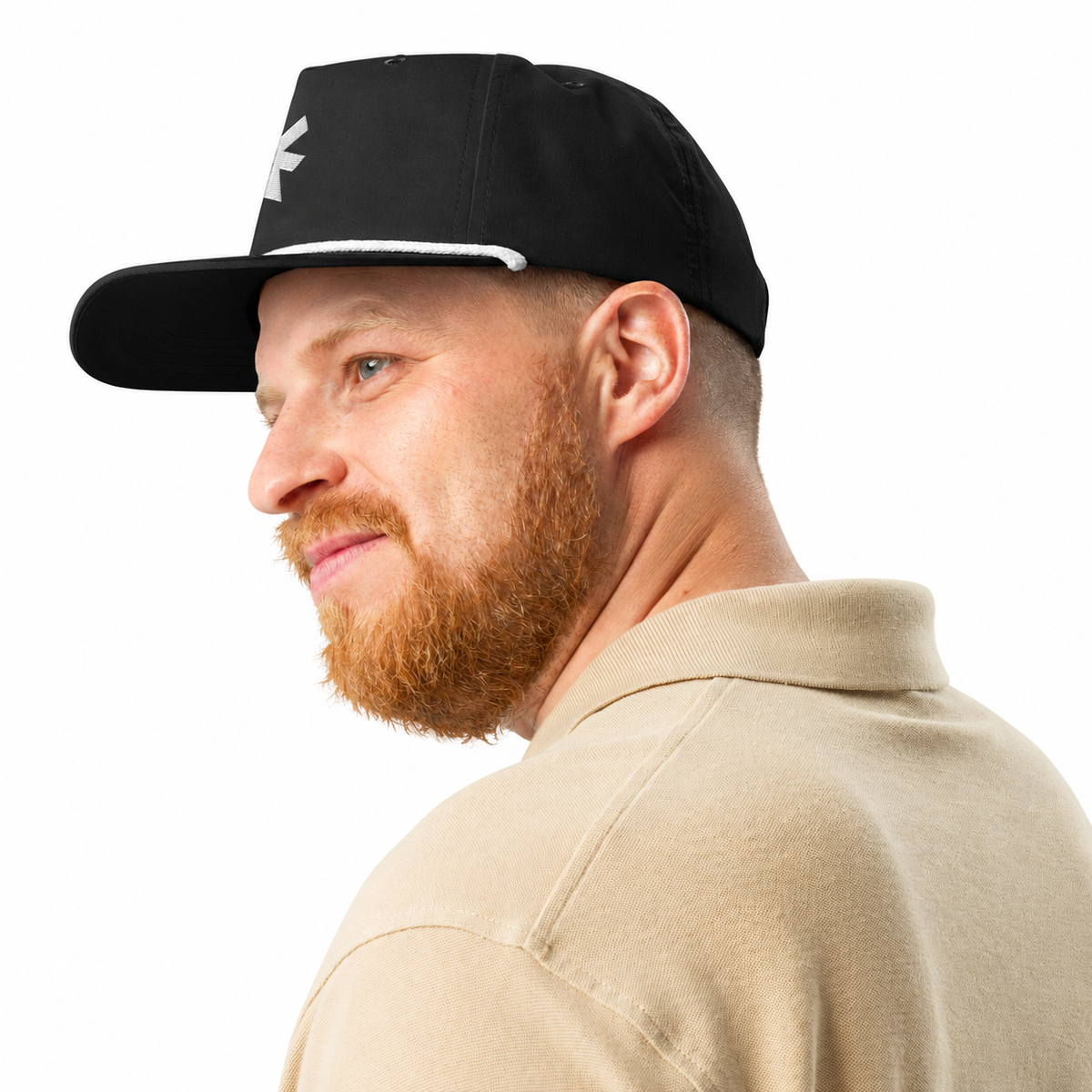 Millcrew Rope Hat — Side view on model on white background